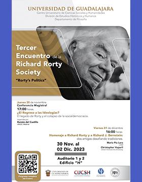 Cartel del Tercer Encuentro de la Richard Rorty Society "Rorty's Politics"