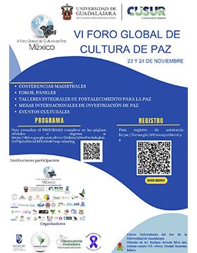 Cartel del VI Foro Global de Cultura de Paz