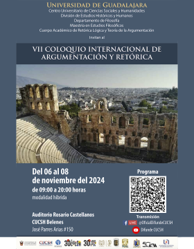 Cartel de la VII Coloquio Internacional de Argumentación y Retórica