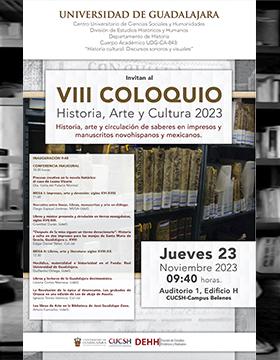 Cartel del VIII Coloquio Historia, Arte y Cultura 2023