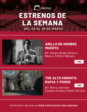 Cartel de los estrenos del Cineforo Universidad