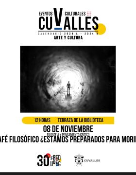 Cartel del Pensamiento crítico. Café filosófico: ¿Estamos preparados para morir?