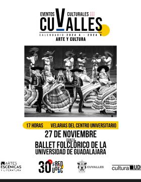 Cartel del Ballet folclórico de la Universidad de Guadalajara