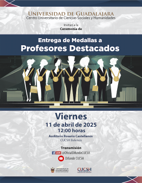 Cartel de la Ceremonia de entrega de medallas a profesores destacados