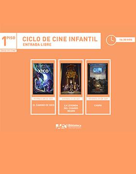 Cartel del Ciclo de cine infantil. Proyección de la cinta: Chupa