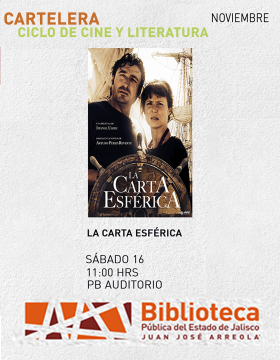 Catel del Ciclo de cine y literatura. Proyección de la cinta: La carta esférica