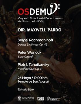 Cartel del Concierto de la Orquesta Sinfónica del Departamento de Música del CUAAD