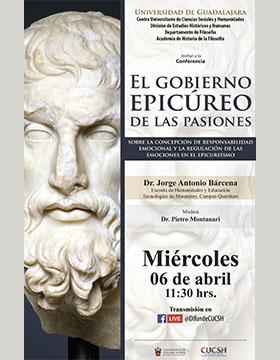 Conferencia: El gobierno epicúreo de las pasiones