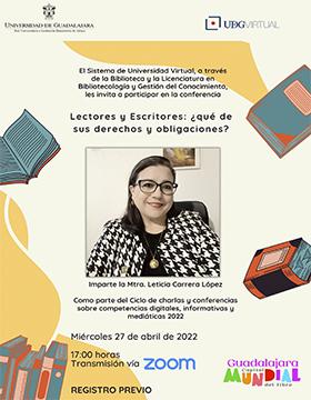 Conferencia: Lectores y Escritores: ¿Qué de sus derechos y obligaciones?