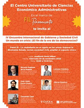 Panel III: La ciudadanía no se agota en las urnas: Superar la dicotomía Estado versus sociedad civil, ampliar el espacio cívico