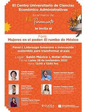 Panel I. Liderazgo femenino e innovación sostenible para transformar el país