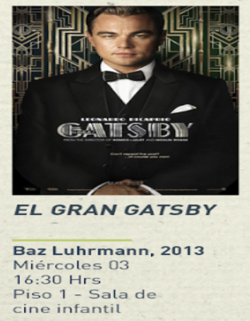 Ciclo de cine juvenil: El gran Gatsby.