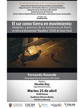 Grafico de la Conferencia El sur como tierra en movimiento Imágenes y procesos de re-existencias en Brasil