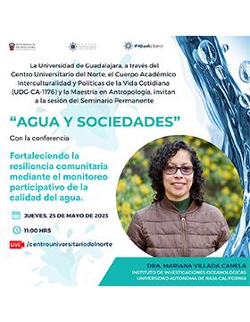 Grafico de la Conferencia: Fortaleciendo la resiliencia comunitaria mediante el monitoreo participativo de la calidad del agua