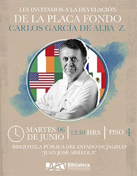 Grafico de la Develación de la placa fondo Carlos García de Alba Z