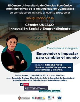 Grafico de la Inauguración de la Cátedra UNESCO "Innovación Social y Emprendimiento"
