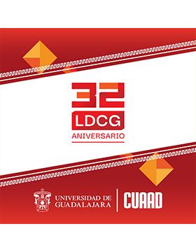 Grafico del 32 aniversario de la Licenciatura en Diseño para la Comunicación Gráfica del CUAAD