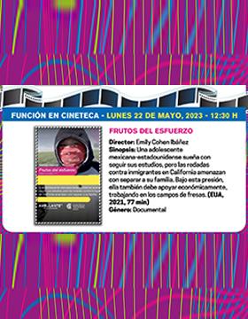 Grafico del Cineclub ¡Conoce y disfruta del séptimo arte! Ciclo: Ambulante
