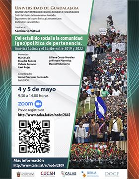 Grafico del Seminario Virtual: Del estallido social a la comunidad (geo)política de pertenencia. América Latina y el Caribe entre 2019 y 2022