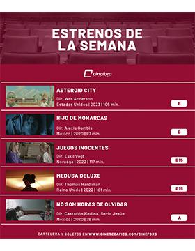 Cartelera del Cineforo Universidad, del 13 al 21 de junio