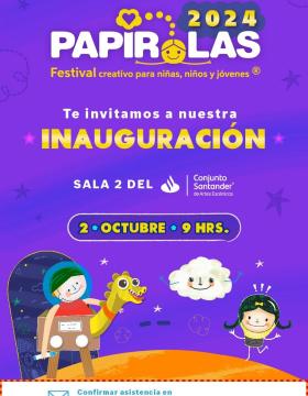 Cartel de la inauguración de papirolas 2024