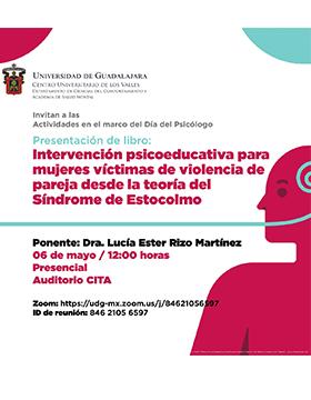 Presentación del libro: Intervención psicoeducativa para mujeres víctimas de violencia de pareja desde la teoría del Síndrome de Estocolmo