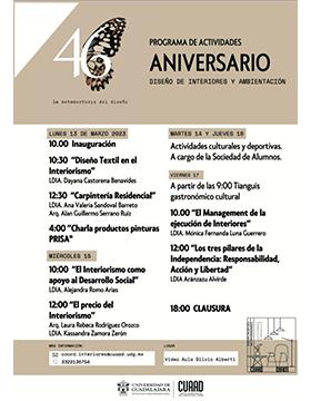 46º Aniversario de la Licenciatura en Diseño de Interiores y Ambientación