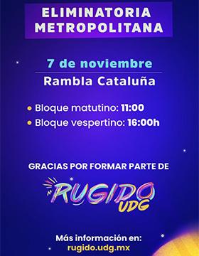Cartel de Rugido UDG Eliminatoria Metropolitana