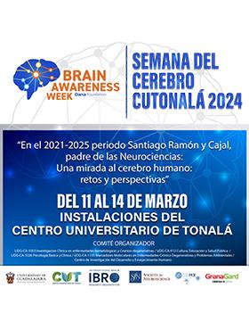 Cartel con información sobre la Semana del Cerebro CUTonalá 2024