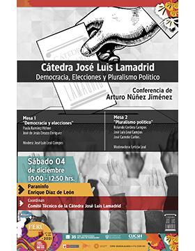 Cátedra José Luis Lamadrid. “Democracia, elecciones y pluralismo político”