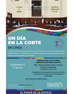Un día en la Corte” con el tema: Derechos de las víctimas (amparo en revisión 382/2015)