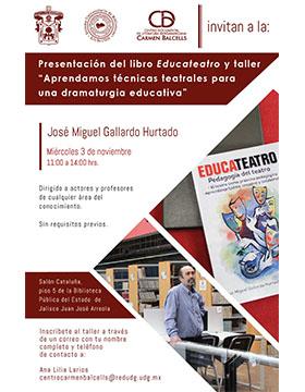 Presentación del libro: Educateatro y taller: Aprendamos técnicas teatrales para una dramaturgia educativa