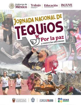 Cartel de Jornada Nacional de Tequios por la Paz y contra las Adicciones