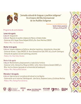 Jornada Cultural Lenguas Indígenas