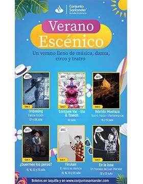 Cartel de Verano escénico en el Conjunto Santander