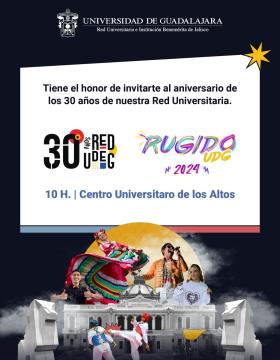 Cartel de la Celebración 30 años de la red UDG "CUALTOS"