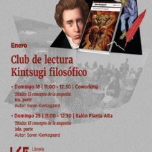 Cartel del Club de lectura. Kintsugi filosófico: El concepto de la angustia 1ra. Parte 
