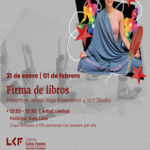 Cartel de Firma de libros. Participa: Xuan Luan