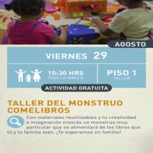Cartel del Taller del monstruo comelibros