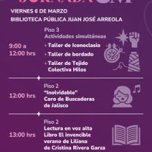 Cartel de Jornada 8M en el CUAAD