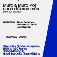 Cartel de Muro a muro. Por unos dólares más. Paz en venta Cartel de Muro a muro. Por unos dólares más. Paz en venta