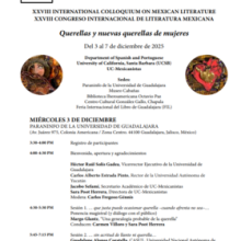 Cartel del XXVIII Congreso Internacional de Literatura Mexicana