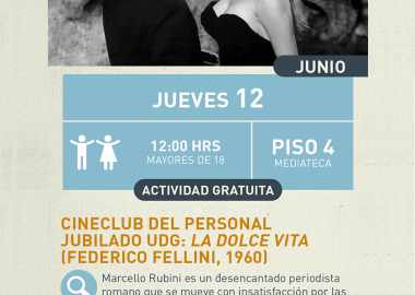 Cartel del Cineclub del personal jubilado UDG: La dolce vita