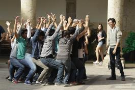 Rally del programa Universidad Segura en la Preparatoria Jalisco. El objetivos es que los estudiantes conozcan sobre el delito cibernético y las extorsiones
