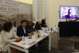 Rueda de prensa para anunciar las exposiciones: David Hockney. Words & Pictures y Slipping Glimpsers. George Blacklock & Gary Oldman, que serán inauguradas el viernes 27 de noviembre.