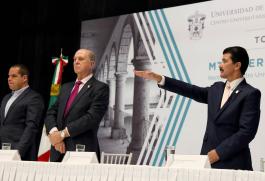 Toma de protesta del Rector del CUAAD, maestro Ernesto Flores Gallo