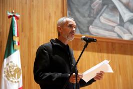 Autoridades Universitarias, familiares y amigos despiden en el Paraninfo Enrique Díaz de León al cineasta y Mtro Emérito Boris Goldenblank 