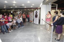 Inauguración de la exposición Del Quijote y otros tesoros de la Biblioteca Pública del Estado de Jalisco “Juan José Arreola”. Preside la maestra Ana María de la O Castellanos, coordinadora del acervo histórico de la BPEJ.