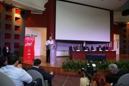 José Alberto Galarza presentó su informe de actividades ante autoridades universitarias y de gobierno.