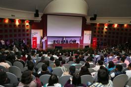 José Alberto Galarza presentó su informe de actividades ante autoridades universitarias y de gobierno.
